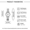 Fashion Women Watch set Light-luxury Ladies Quartz Wristwatch with LOVE Bracelet Thin Simple Business Female Clock Gift