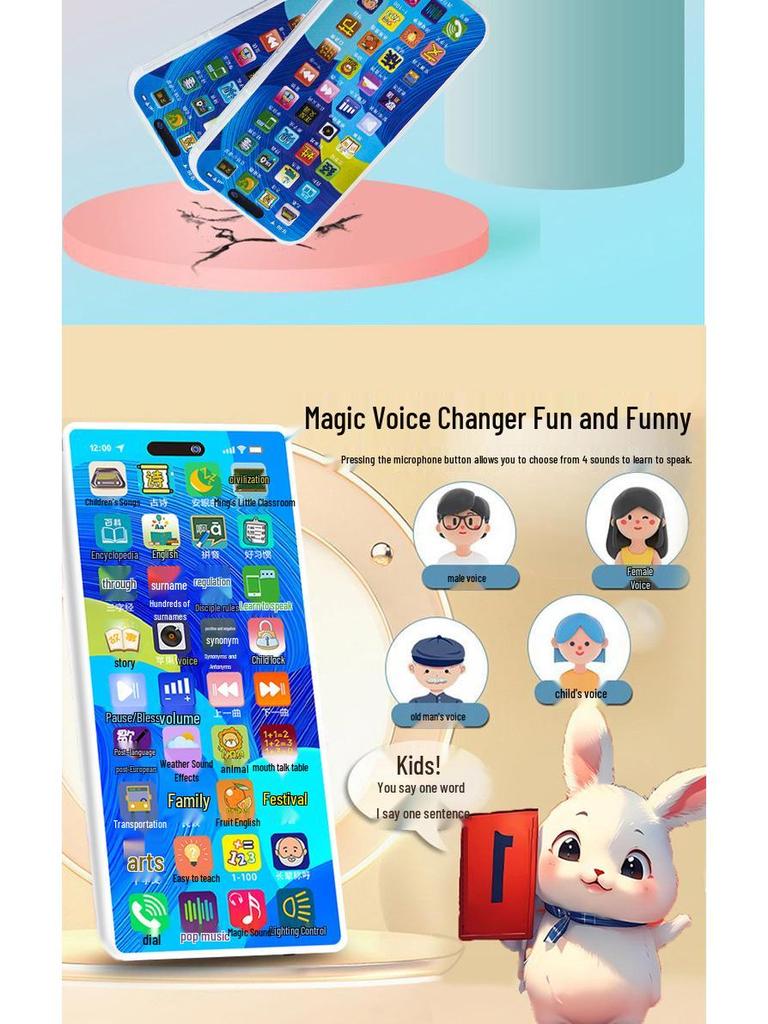 Dwujęzyczny Edukacyjny Telefon dla Malucha: Wielofunkcyjna zabawka edukacyjna dla wczesnego dzieciństwa