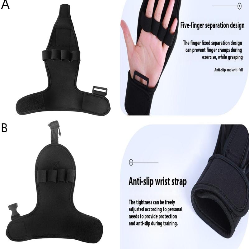 1Pcs Polyester Fiber Auxiliary Fixed Gloves Rehabilitation Training Tool Hand Fist Finger Gloves For Stroke Hemiplegia Patient