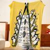 Art M-Madeline Throw Flannel Throw Blanket, Lightweight Cozy, Durable Washable Cute Cool