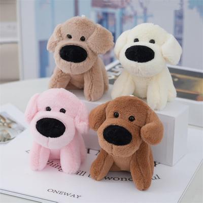 Cute Big Nosed Little Dog Plush Toy Pendant Stuffed Animal Keychain Doll Bag Hanging Decoration Small Gift 12CM