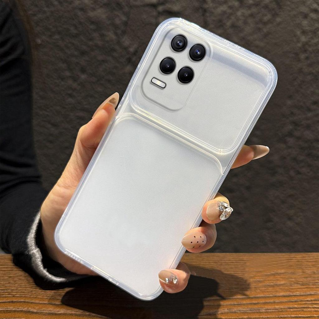 Split Dual Panel Matte Clear Case for realme 8 4G,8 Pro Large Independent Camera Window Anti-Yellow Shockproof Protective Cover