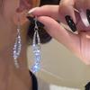 Fashion Trend Unique Design Elegant Delicate Luxurious Zirconia Leaf Tassel Earrings High Jewelry Wedding Party Gifts For Women