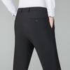 JOW Men's Fleece Lined Stretch Business Straight-Leg Trousers
