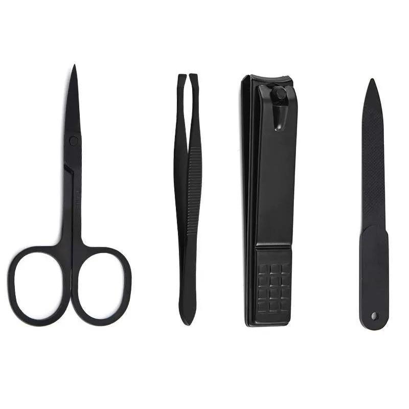 Juego de cortaúñas, juego completo, caja, alicates, herramientas para los pies, cucharas para escarbar orejas, tijeras, cuchillos