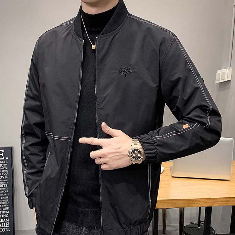 

Куртка Мужская куртка 2021 Весна и осень Новая куртка с вышивкой и принтом Куртка для отдыха M