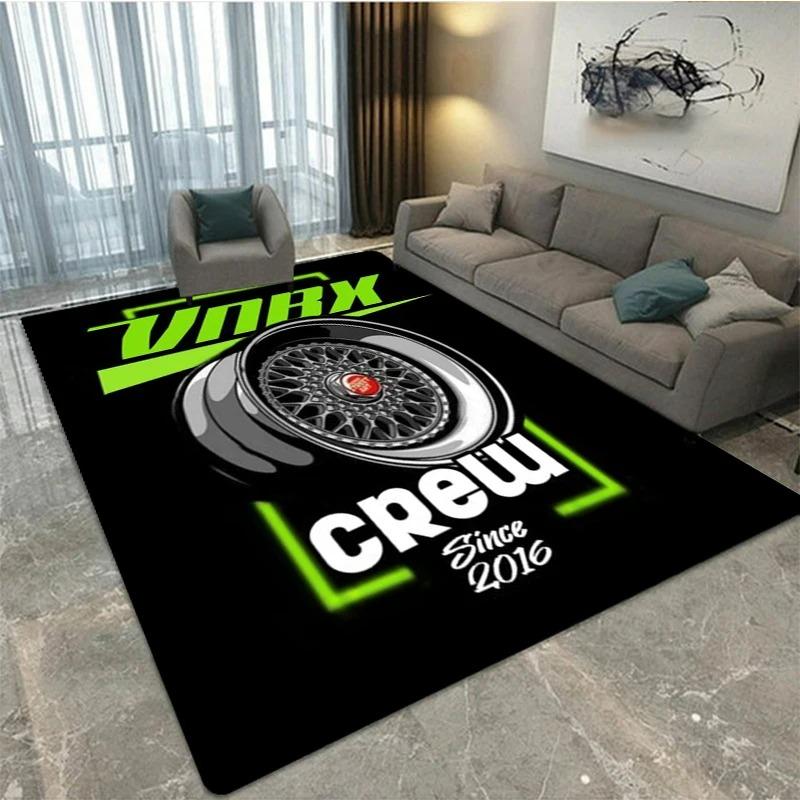 3D BBS Racing Printed Decorative Carpets Non Slip Rugs for Bedroom Kitchen Decor Home Hallway Balcony Floor Mat Soft Doormats