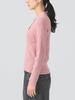 Ray Beams Women's L/S Knit Rib Knit Polo Shirt, Pink Free