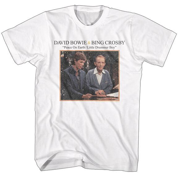 Bing Crosby David Bowie Little Drummer Boy Men T Shirt Pop Jazz Music Movies XL