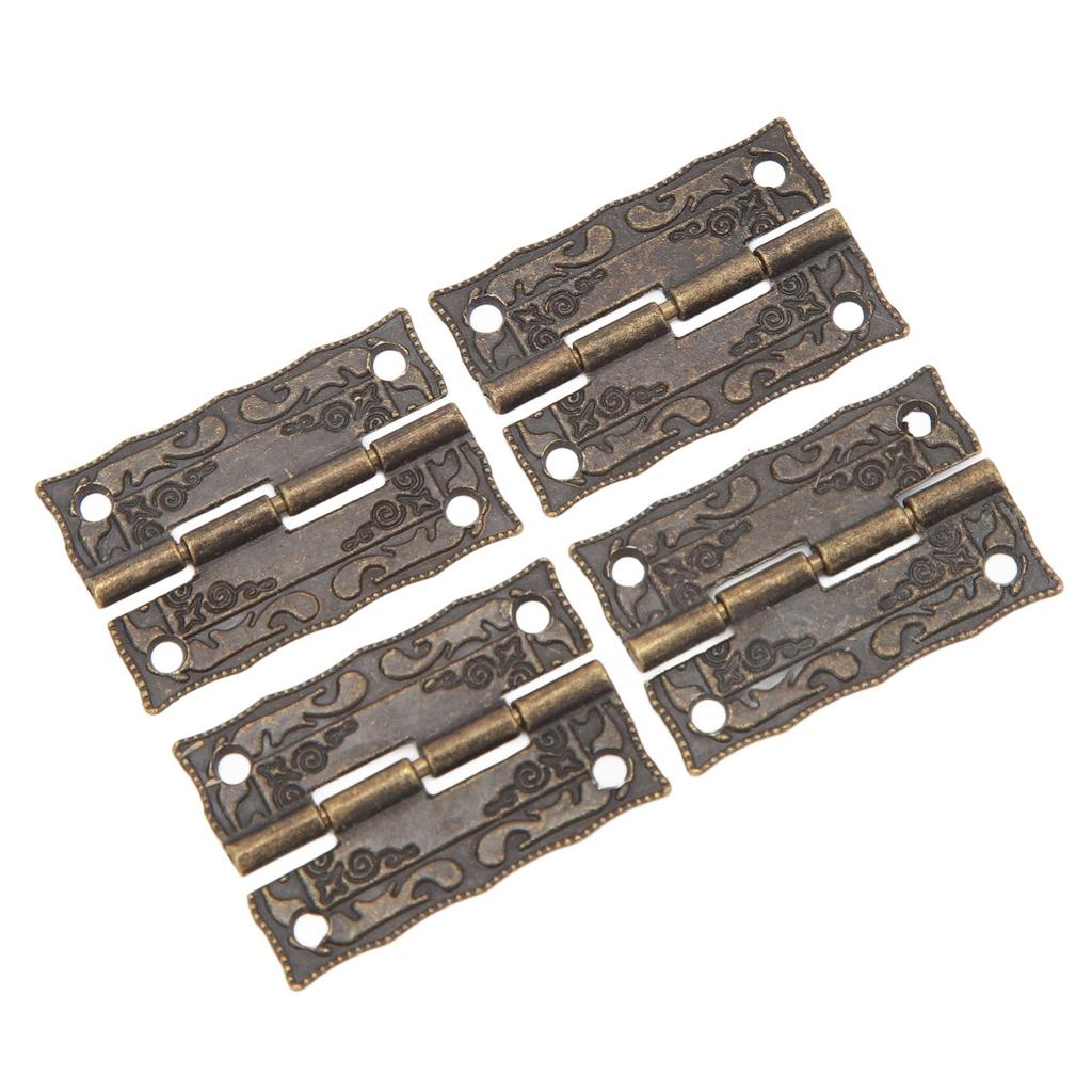 20 Set Antique Decorative Hinges Zinc Alloy Vintage Box Hinges Jewelry Box Hardware for Wooden