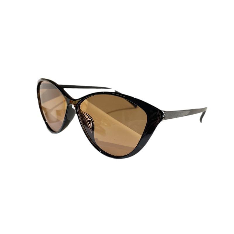 Retro Hottie Black Cat-Eye Sunglasses, Women'S Square Round, Big Face, Thin, Myopia, High-End Sunglasses