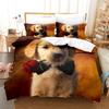 3D Digital Printing Bedding Four-piece Set Three-piece Set Animal Puppy Bed Sheet Quilt Pillow