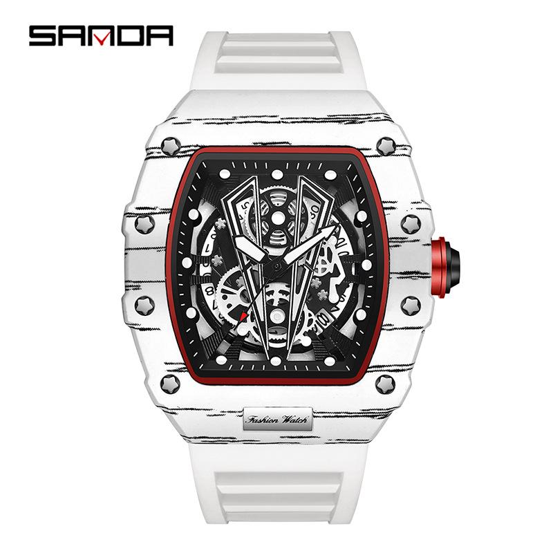 Sanda Men s Multi-Functional Waterproof Luminous Quartz Business Watch