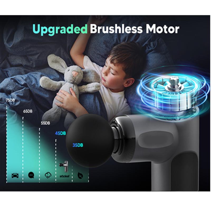 Portable Rechargeable Handheld Percussion Muscle Massager, Fascia Gun Massage Gun Head with Heat and Cool