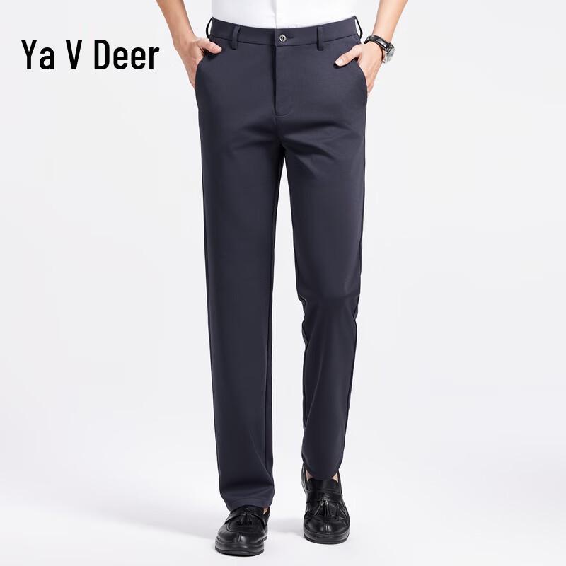 YaLu Men s Business Casual Straight-Leg Trousers 29