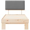 Bed Frame with Padded Headboard Light Grey 75 x 190 cm