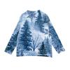 Dame Juleprint Langærmet Strikket Cardigan Knaplukning Afslappet Sweaterjakke