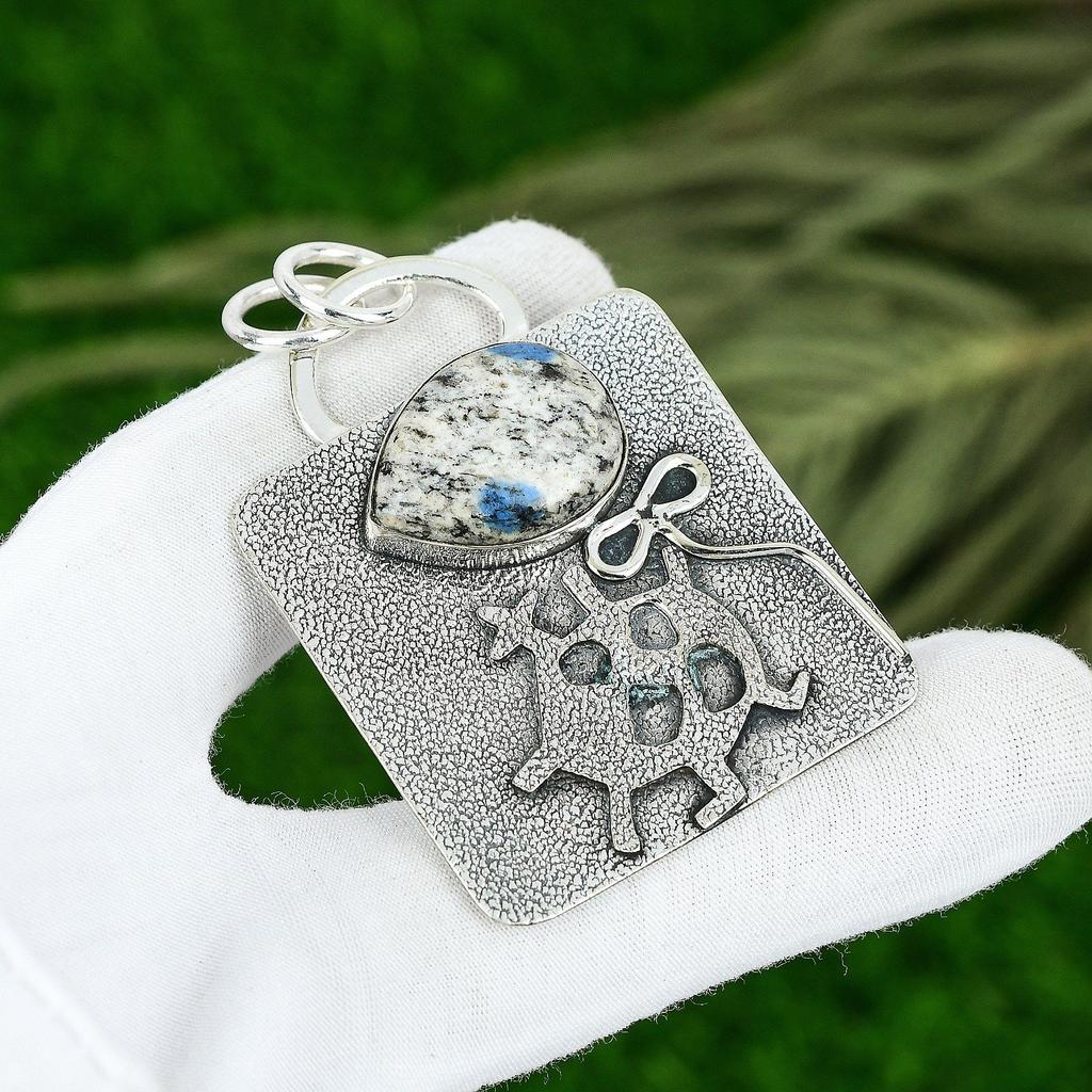 Friendship Day Sale 925 Sterling Silver Natural K2 Jasper Bezel Pendant Jewelry