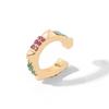 Alloy Geometric Elegant Ear Cuffs With Colorful Rhinestones For Women Trendy