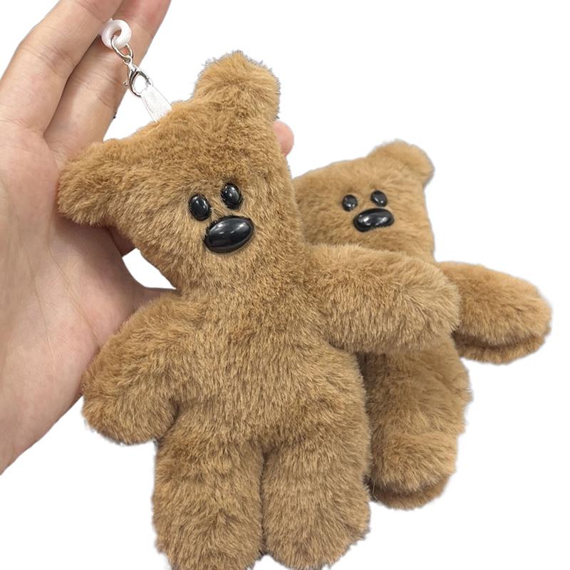 Bear Plush Doll Toy Cartoon Keychain Pendant Soft Stuffed Doll Backpack Car Bag Key Ring Decor Kid Gift 2023 Trend