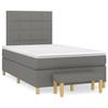 Maison Exclusive - Sommier à lattes de lit avec matelas Gris foncé 120x200cm Tissu