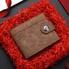 Durable Ultra Thin PU Leather Wallet Portable Lightweight Short Wallet Credit Card Holder Men