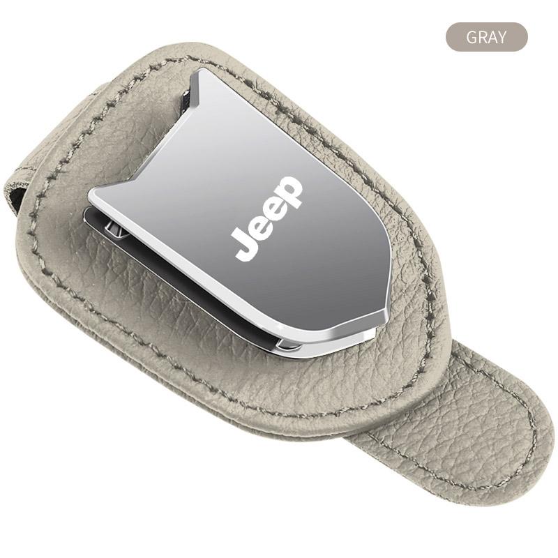 Auto Sun Visor Glasses Box Sunglasses Clip Card Ticket Holder Stand For Jeep Renegade Wrangler JK Grand Cherokee XJ Willys Compass Command Patriot
