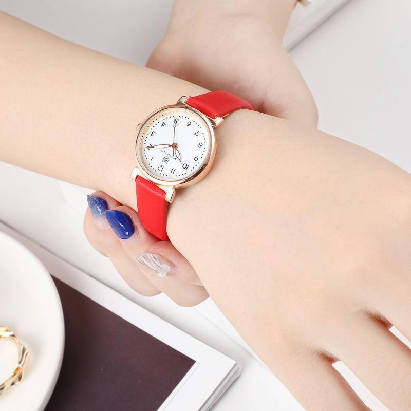Women S Watch Female Student Simple Middle School Student Luminous Women S Quartz Watch Junior High School Student Watch красный