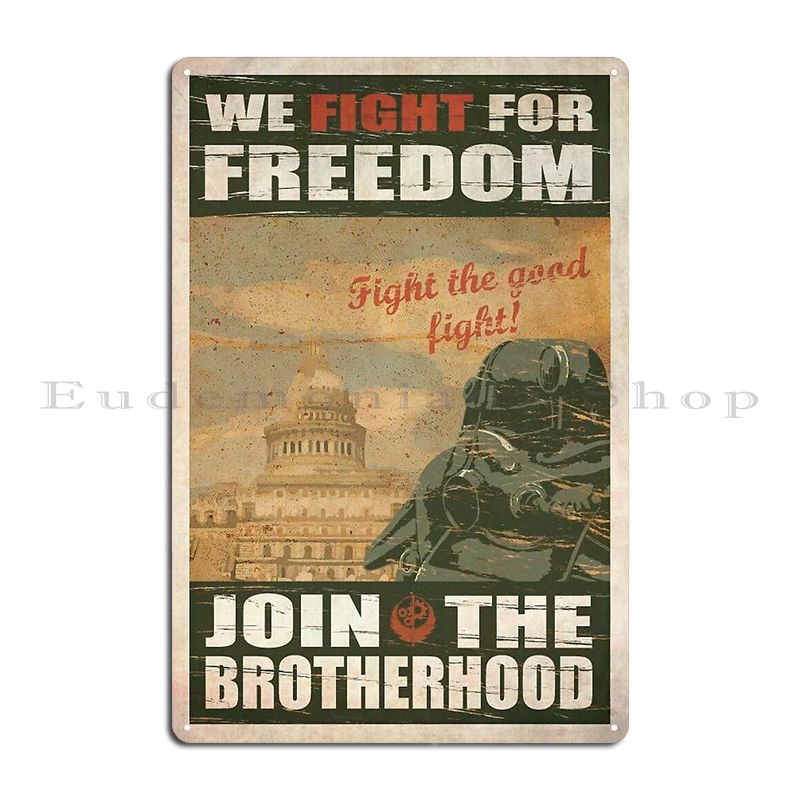 Fallout Металлическая табличка Постер Кино Гараж Дизайн Гараж Создать Жестяная табличка Постер 20x30cm