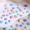 1 Box Macaron Colour Camellia Rose Nail Art Charms Floral Resin Nail Decorations Accessories for Nail Supplies Parts
