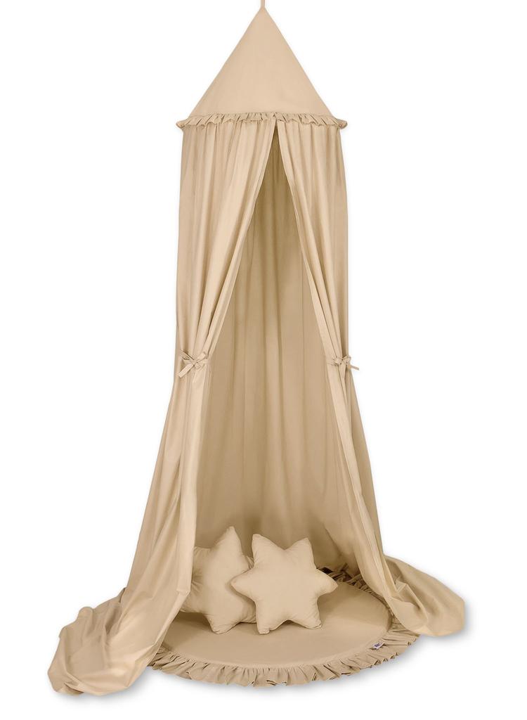Play mat with ruffles - beige