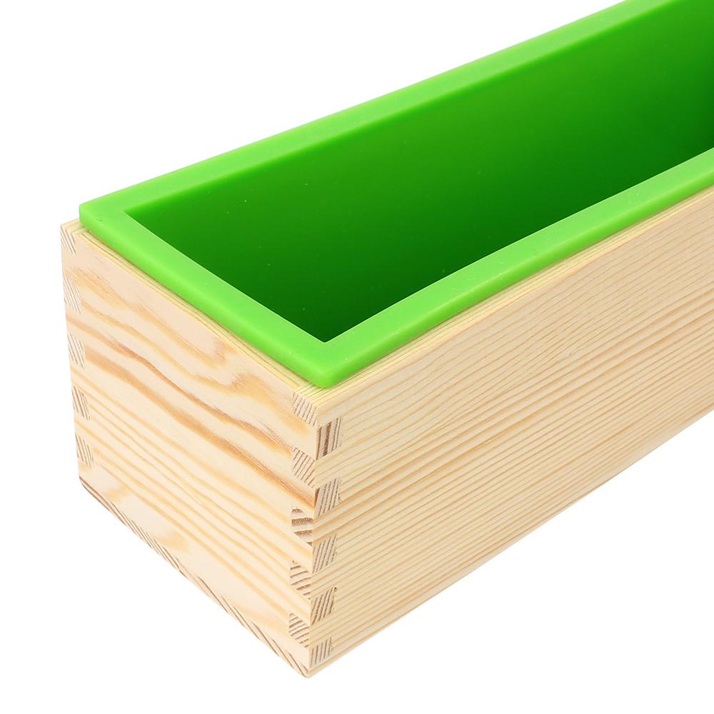 Mit Holzkiste DIY Handgefertigtes Werkzeug Rechteckige Küchenwerkzeuge Backen Toast Kuchen Kastenform Silikon Seifenform