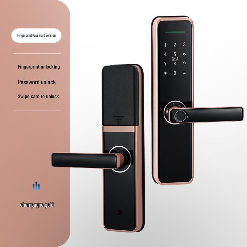 Smart Fingerprint & Password Lock for Wooden Doors - Perfect for Bedrooms, Apartments, and Hotels