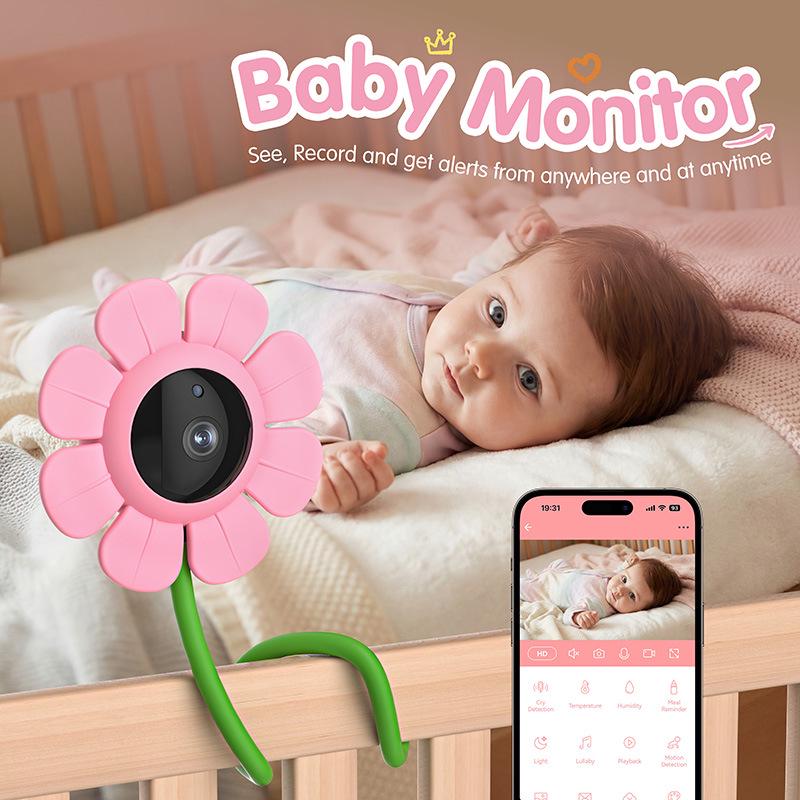 Graffiti HD WiFi Baby Monitor: Wireless Surveillance Camera with Remote Access V1 Pink + AU Plug