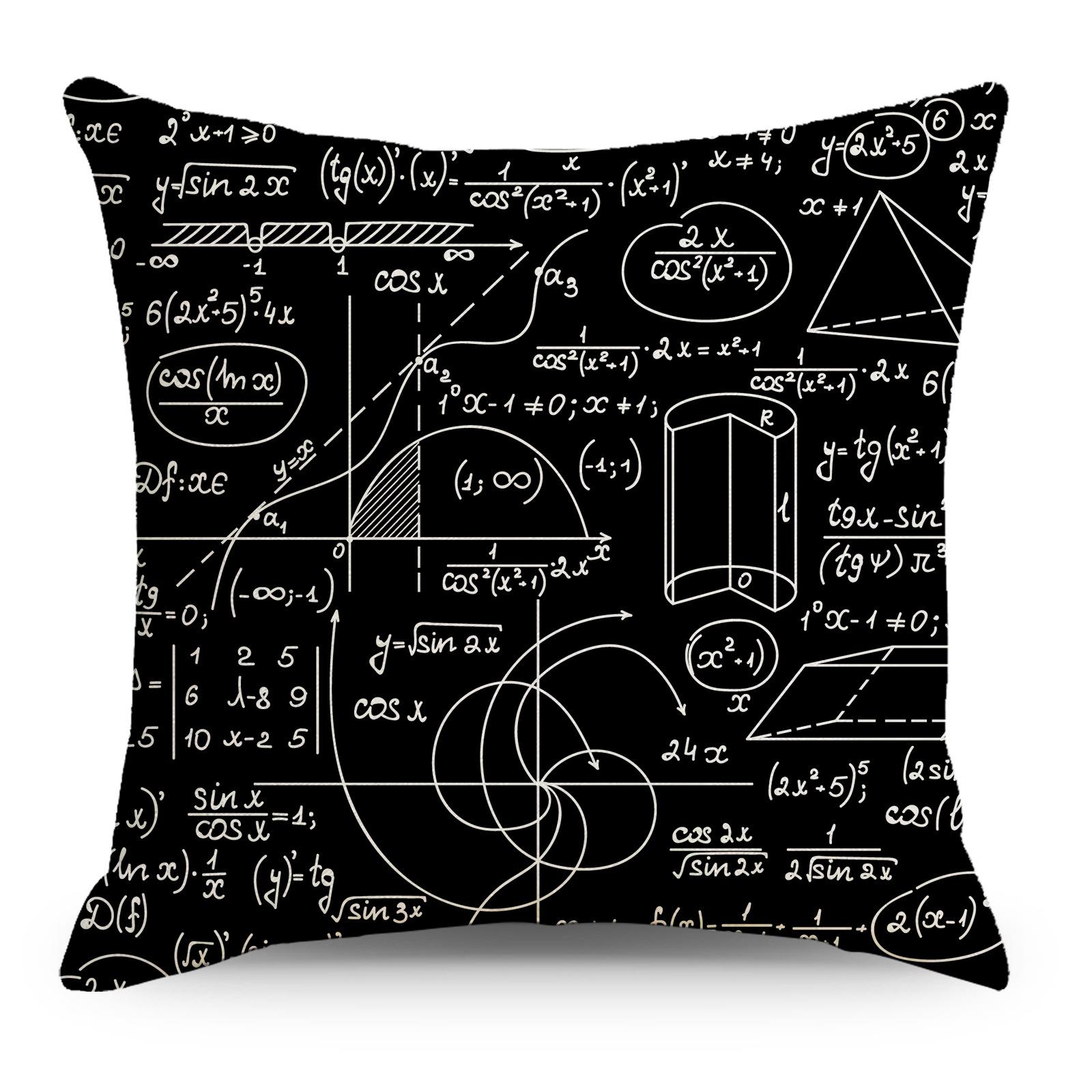 

Математика, Физика и Химия Уравнения Наволочка Персонализированная Геометрическая Формула Граффити Студенческое Постельное Белье Прикроватное Наволочка для Сна 45 * 45Cm without pillow core