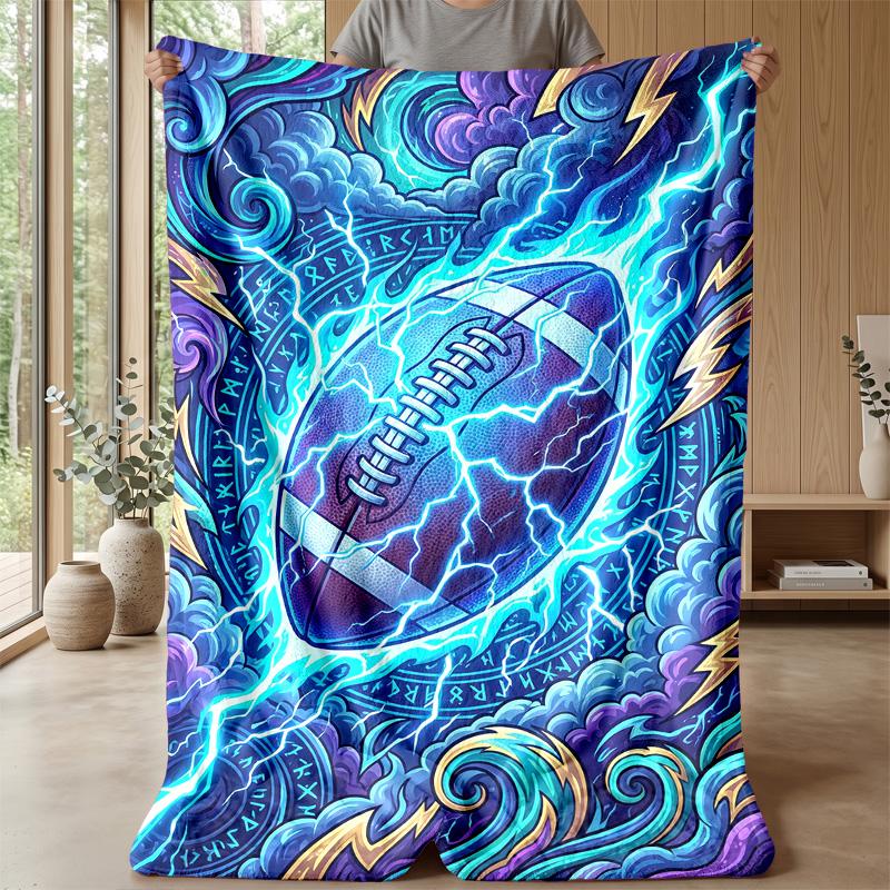 Electric Football Energy 7 Theme blanket Lightweight Warm Flannel Blanket Decorative Throw Blanket for Home Decoration