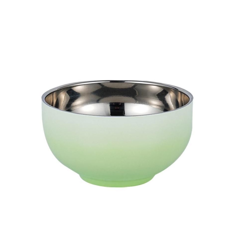 304 Stainless Steel Candy-Colored Kids Rice Bowl Heat-Resistant Soup Bowl School Canteen