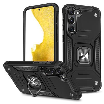 Armored Case Cover for Samsung Galaxy S23 Magnetic Holder Ring Armor Black