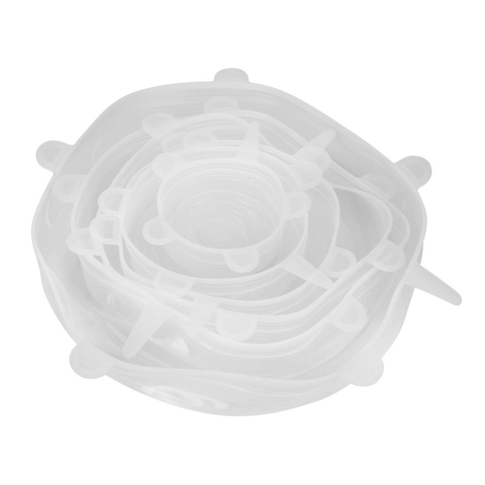 6 Pcs Silicone Fresh Keeping Cover Cute Smiley Face Storage Cover Container Lid Microwave