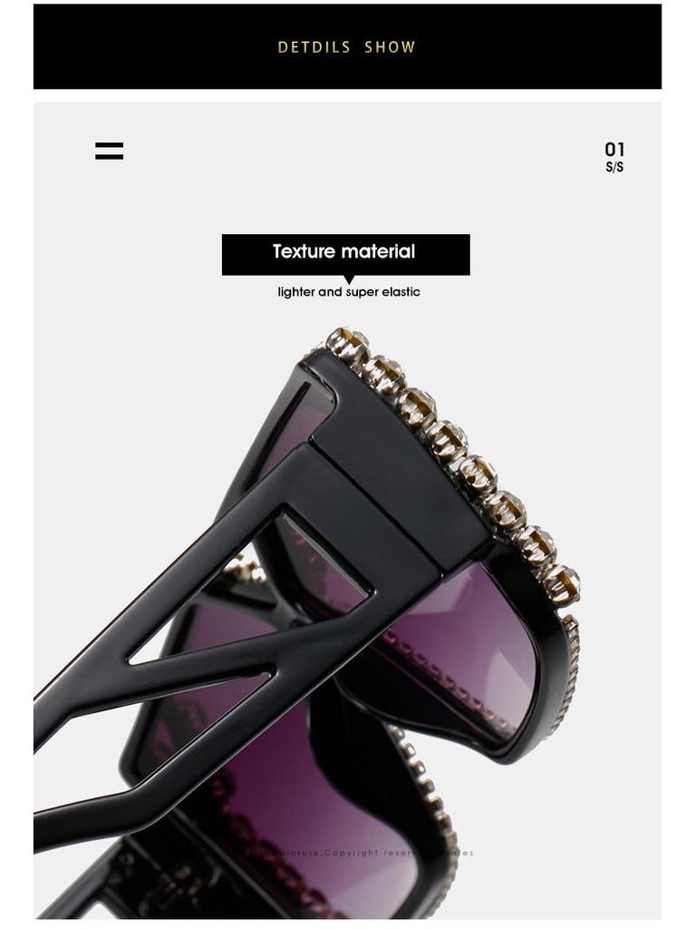 2021 Cyrkoniowe Duże Śmieszne Diamentowe Okulary Przeciwsłoneczne na Podróże i Imprezy