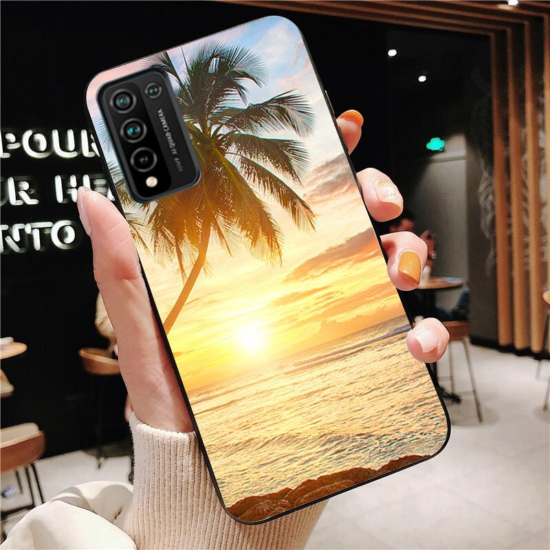 Palm Summer Beach Sea Phone Case for Huawei Honor 50 10X Lite 20 7A 7C 8X 9X Pro 9A 8A 8S 9S 10i 20S 20lite 7X 10 lite