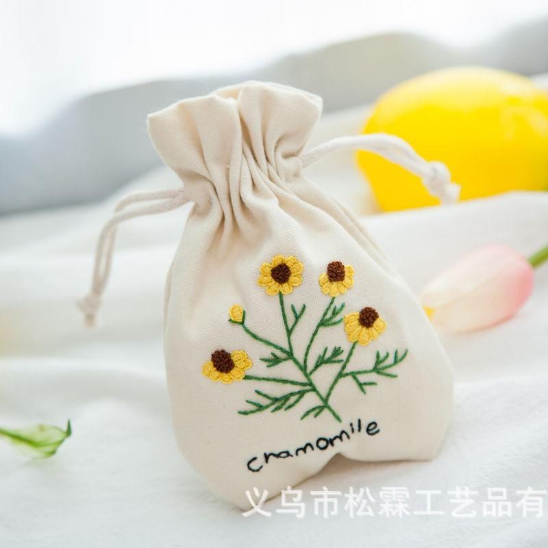 Bundle Bag Aromatherapy Bag, Handmade Diy Embroidery Material Bag, Cotton Canvas Needs To Be Embroidered And Sewn.
