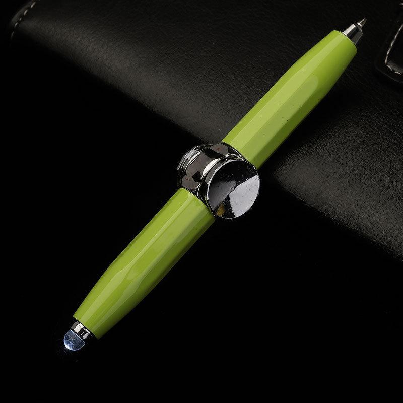 Multipurpose Light-Up Spinning Ballpoint Pen - Creative Metal Spinner for Stress Relief