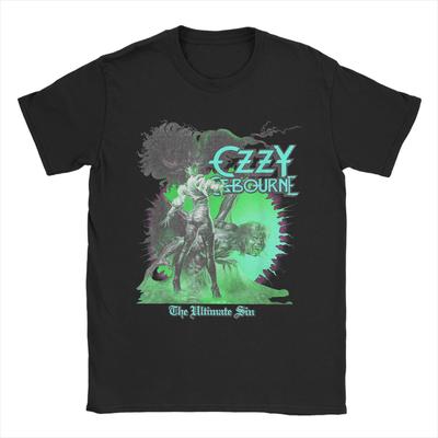 Hipster Heavy Metal Rock Ozzy Osbourne Ultimate Sunburst Neon T-Shirt Men O Neck T Shirt  Short Sleeve Tee Shirt Clothing