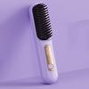 Cordless Hair Straightener Brush 3 Temperature Adjustable LED Display Mini Hair Straightening Comb USB Rechargeable Fast Heating Electric Hot Brush