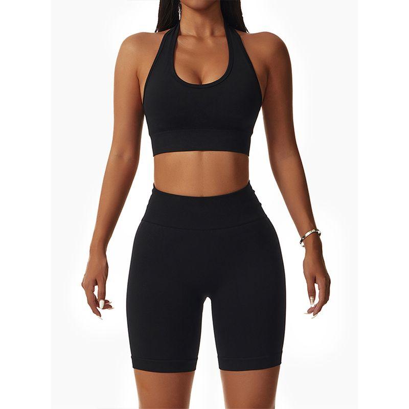 Peach Hip Fitness Shorts Stretch Fashion Exercise Shorts High Waist Shaping Training Yoga Leggings
