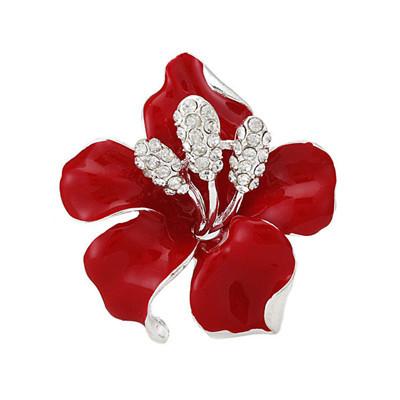 DIEZI Modische Koreanische Rose Blume Emaille Damen Broschen für Hochzeit Schal Strauß Brosche Pins Luxuriöser Strassstein Brosche Schmuck