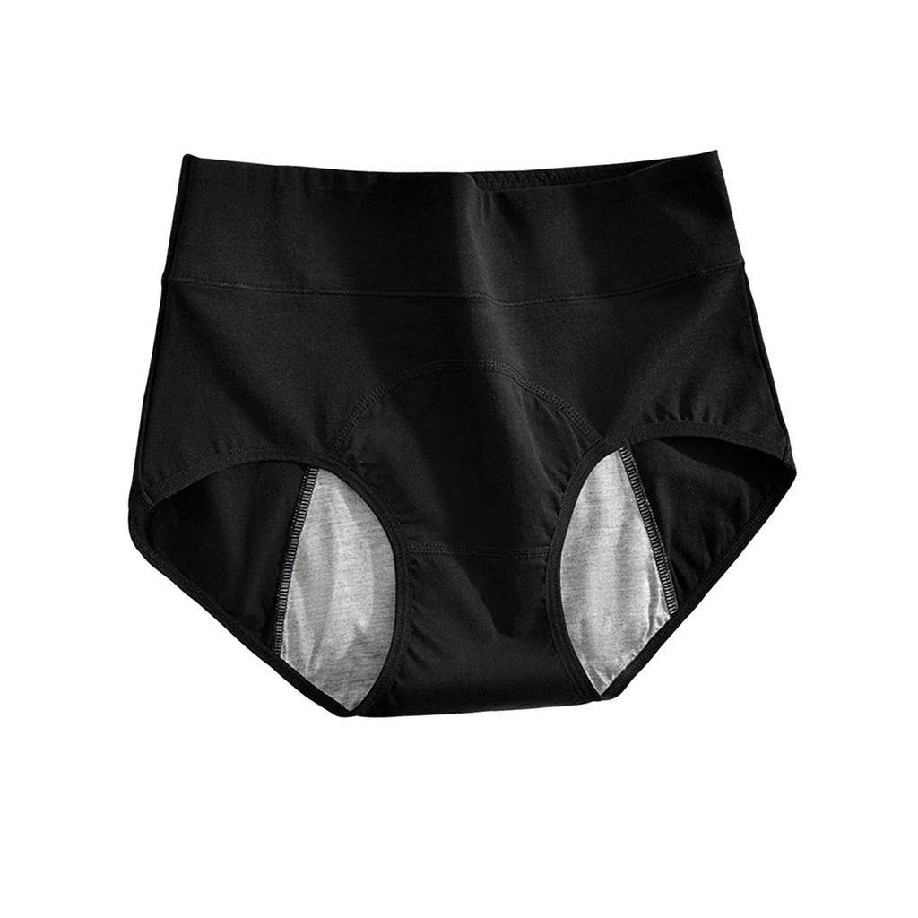 4 Pack High Waist Menstrual Underwear Leak Proof Cotton Briefs