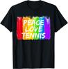 Tennis Coach Saying Tennis Players Peace Love Tennis T-Shirt