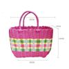 Woven Handheld Vegetable Basket High-End Bath Basket Fashion Plastic Woven Basket  Vegetable Market